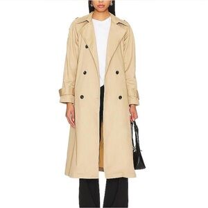 Lovers + Friends X Rachel Beige Ridley Trench Coat